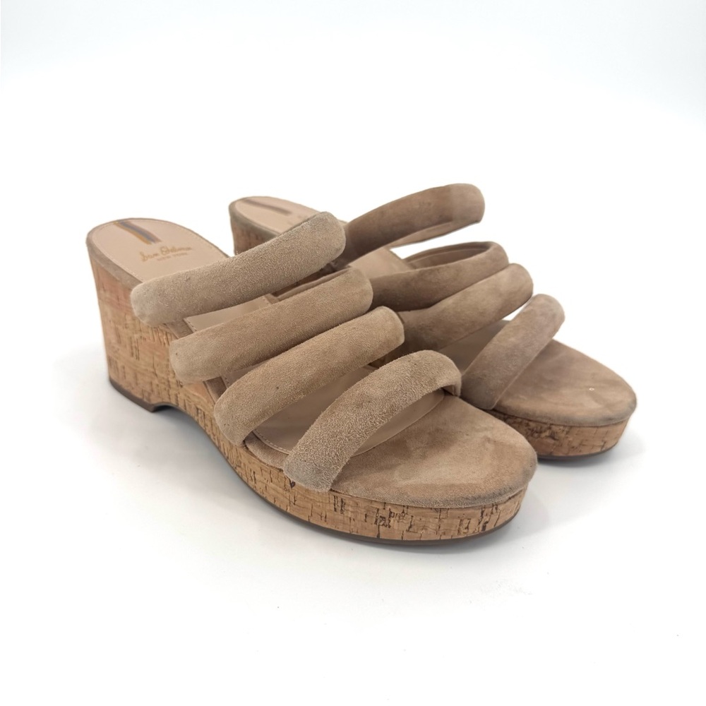 Sam Edelman Beige Women's Yuki Platform Wedge Sandal Size 9